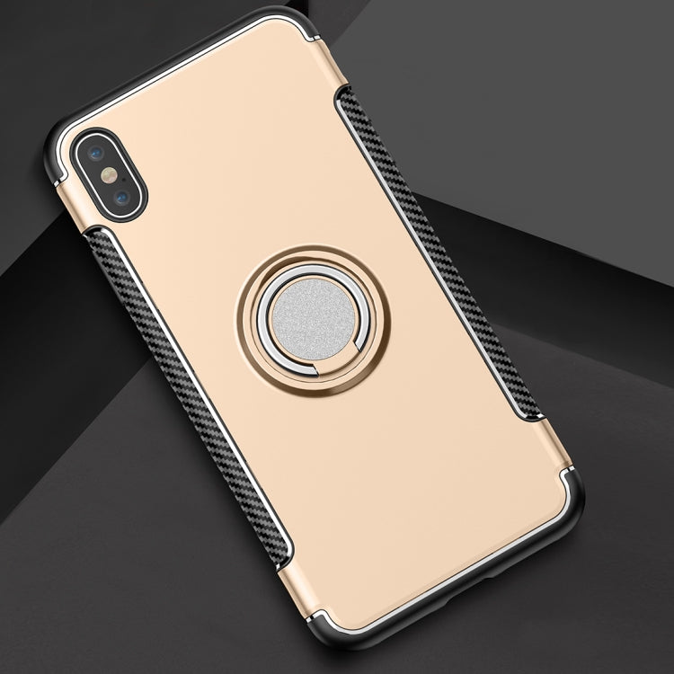 Per iPhone XS Max Custodia protettiva magnetica con armatura ad anello con rotazione a 360 gradi, For XS Max