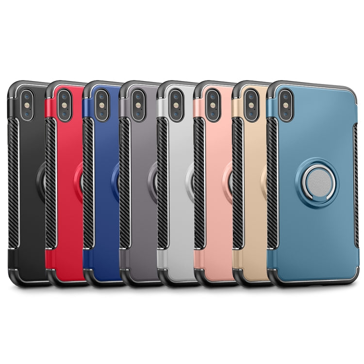 Per iPhone XS Max Custodia protettiva magnetica con armatura ad anello con rotazione a 360 gradi, For XS Max