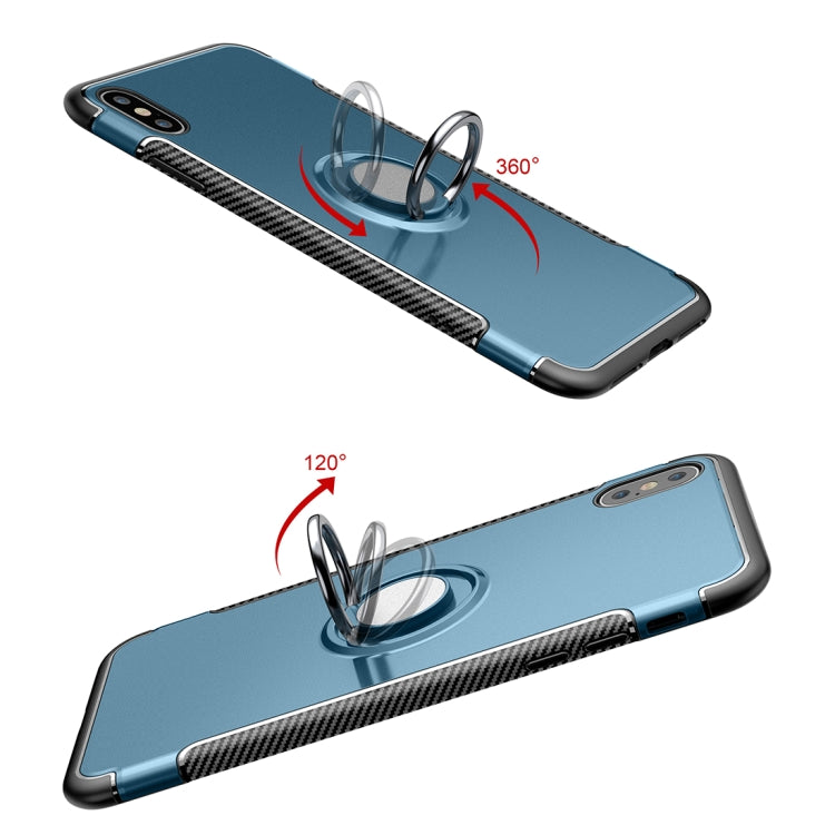 Per iPhone XS Max Custodia protettiva magnetica con armatura ad anello con rotazione a 360 gradi, For XS Max