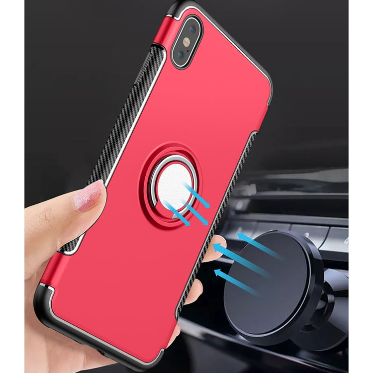 Per iPhone XS Max Custodia protettiva magnetica con armatura ad anello con rotazione a 360 gradi, For XS Max
