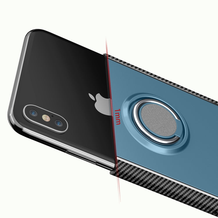 Per iPhone XS Max Custodia protettiva magnetica con armatura ad anello con rotazione a 360 gradi, For XS Max