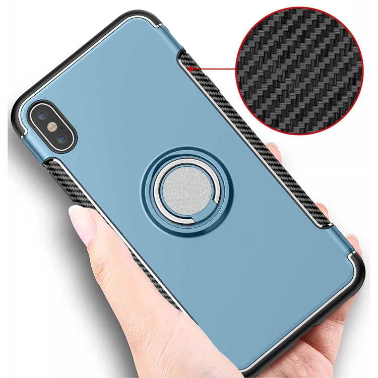 Per iPhone XS Max Custodia protettiva magnetica con armatura ad anello con rotazione a 360 gradi, For XS Max