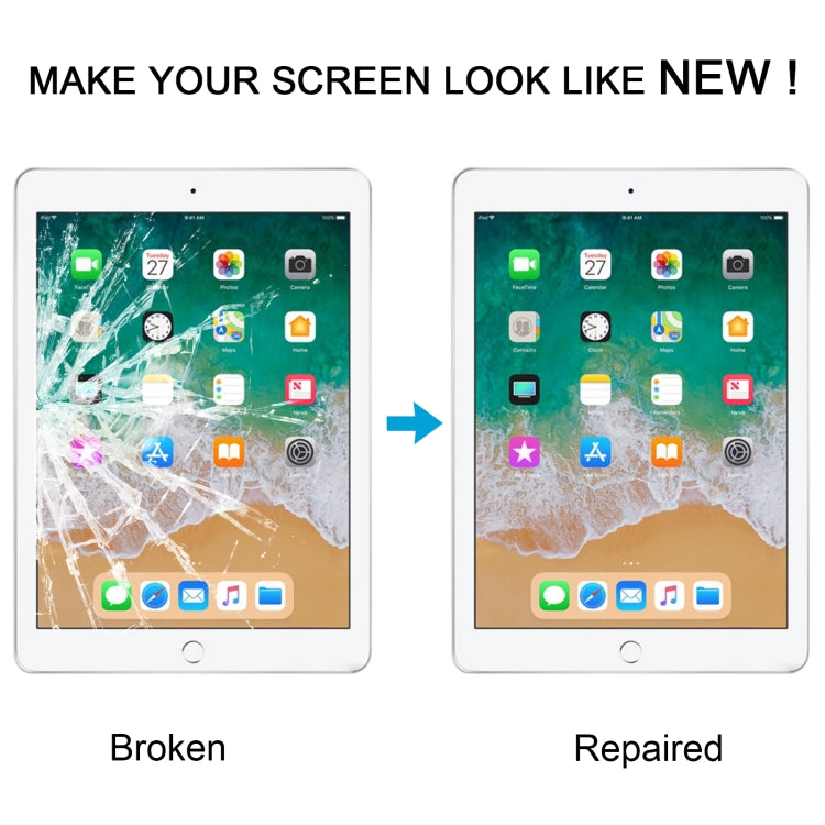 Lente vetro esterna per schermo iPad 9.7 con adesivo OCA