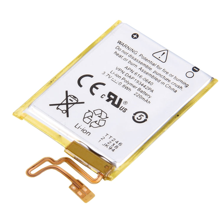 Batteria ricaricabile ai polimeri di litio da 3,7 V 220 mAh per iPod nano 7th, For Apple iPod nano 7