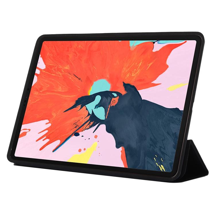 Custodia in pelle tinta unita con ribaltamento orizzontale per iPad Pro 12,9 pollici (2018), con supporto triplo pieghevole e funzione sveglia/sonno, For iPad Pro 12.9 inch (2018)