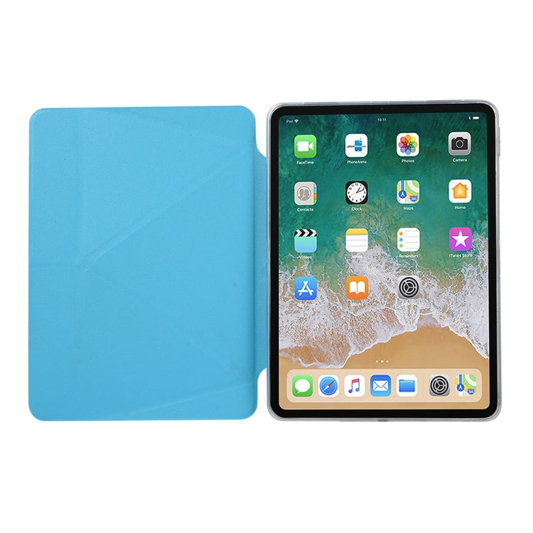 Custodia in pelle PU per iPad Pro 11 pollici (2018), con supporto multi-ripiegabile e funzione di sospensione/sveglia, For iPad Pro 11