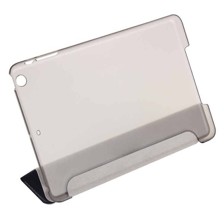 Custodia in pelle con chiusura orizzontale con texture seta con supporto a tre pieghe per iPad Mini 2019