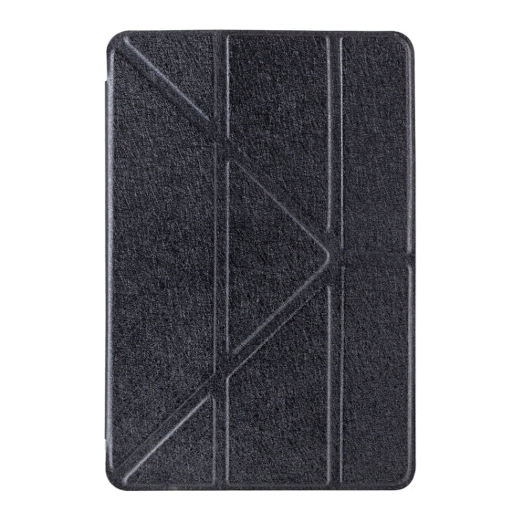 Custodia in pelle tinta unita con chiusura orizzontale con texture in seta stile Transformers con supporto per iPad Mini 2019