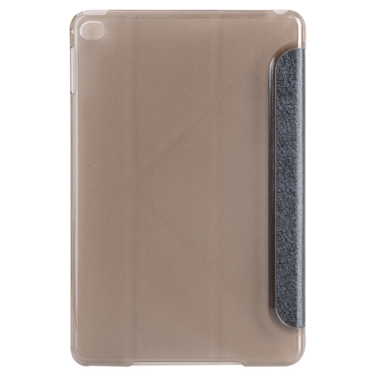 Custodia in pelle tinta unita con chiusura orizzontale con texture in seta stile Transformers con supporto per iPad Mini 2019
