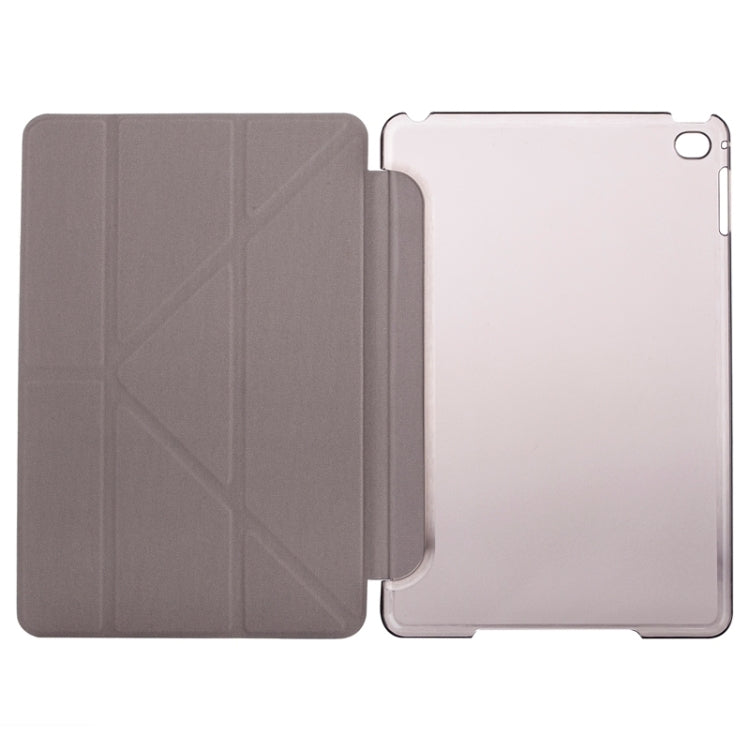 Custodia in pelle tinta unita con chiusura orizzontale con texture in seta stile Transformers con supporto per iPad Mini 2019