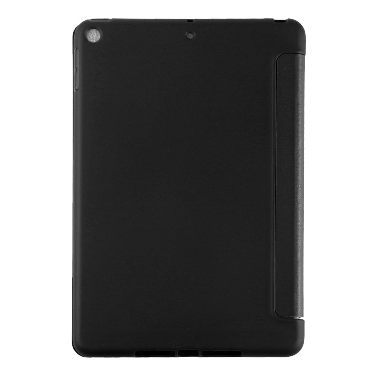 Custodia inferiore in plastica PU Custodia pieghevole in pelle pieghevole sinistra e destra con staffa tripla e Smart Sleep per iPad mini 2019