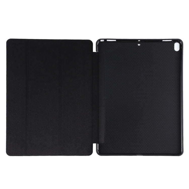 Custodia inferiore in plastica PU Custodia pieghevole in pelle pieghevole sinistra e destra con staffa tripla e Smart Sleep per iPad Air3 2019