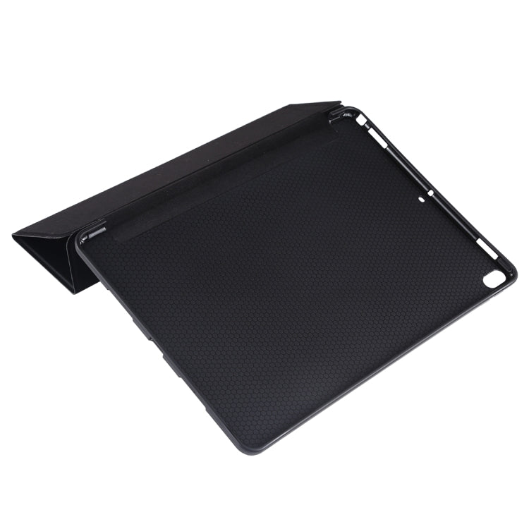 Custodia inferiore in plastica PU Custodia pieghevole in pelle pieghevole sinistra e destra con staffa tripla e Smart Sleep per iPad Air3 2019