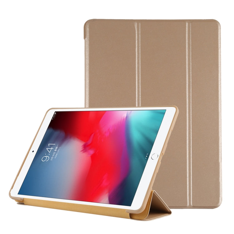 Custodia inferiore in plastica PU Custodia pieghevole in pelle pieghevole sinistra e destra con staffa tripla e Smart Sleep per iPad Air3 2019