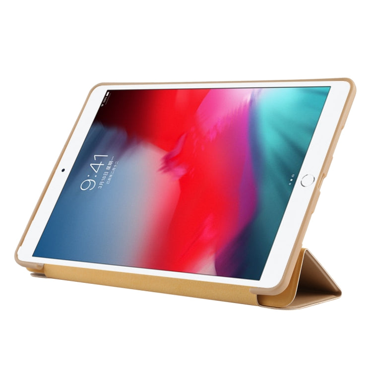 Custodia inferiore in plastica PU Custodia pieghevole in pelle pieghevole sinistra e destra con staffa tripla e Smart Sleep per iPad Air3 2019