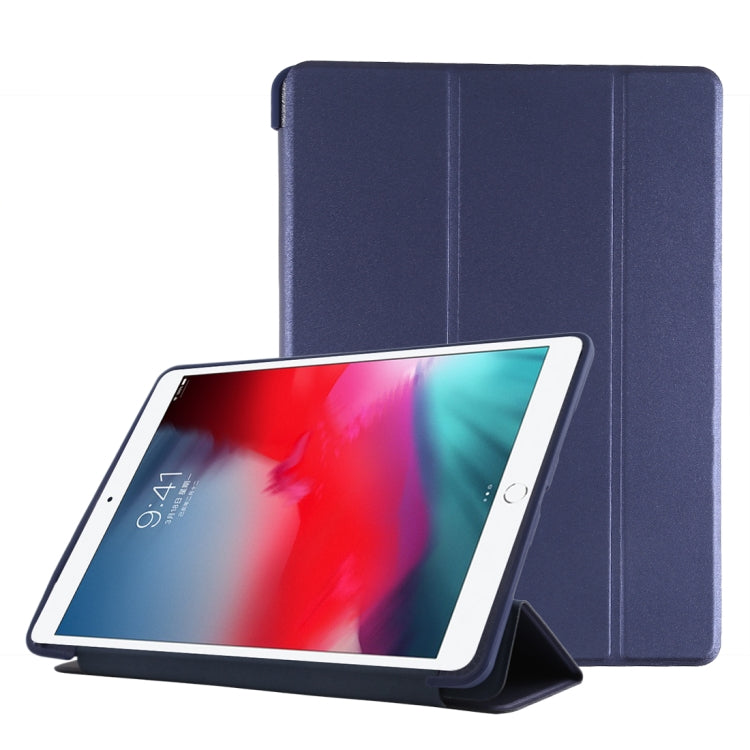 Custodia inferiore in plastica PU Custodia pieghevole in pelle pieghevole sinistra e destra con staffa tripla e Smart Sleep per iPad Air3 2019