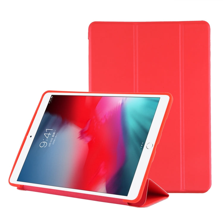 Custodia inferiore in plastica PU Custodia pieghevole in pelle pieghevole sinistra e destra con staffa tripla e Smart Sleep per iPad Air3 2019