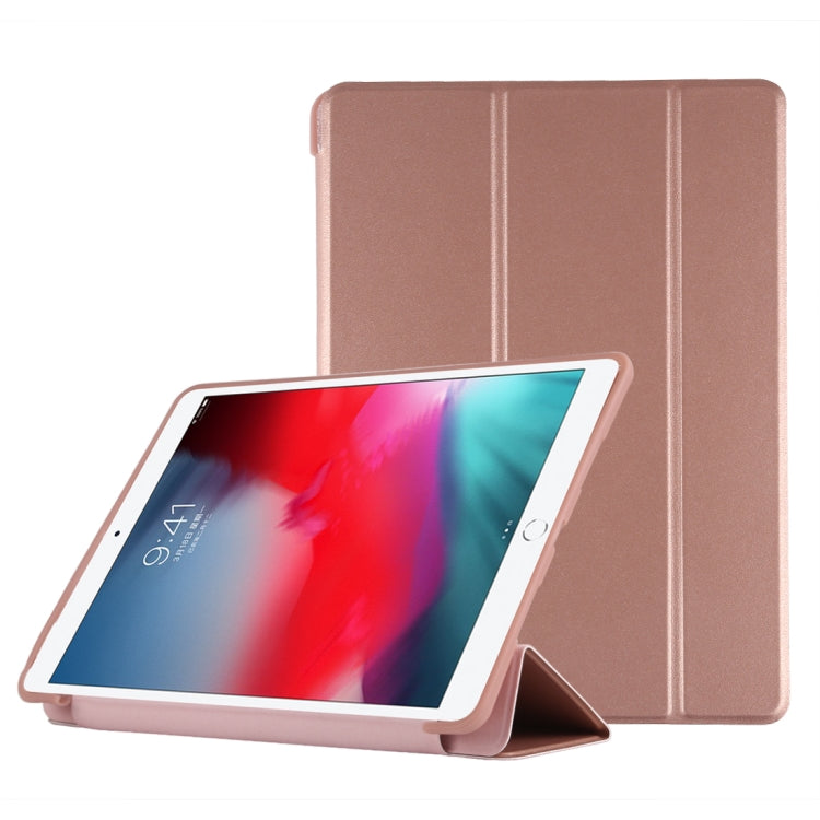 Custodia inferiore in plastica PU Custodia pieghevole in pelle pieghevole sinistra e destra con staffa tripla e Smart Sleep per iPad Air3 2019