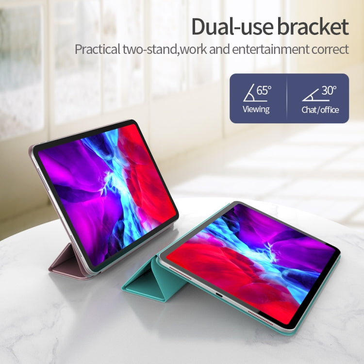 Custodia in pelle PU magnetica ultrasottile con clip bifacciale a ribaltamento orizzontale per iPad Pro 12,9 pollici (2018), con supporto triplo pieghevole e funzione di sospensione/sveglia, For iPad Pro 12.9 2022 / 2021 / 2020 / 2018