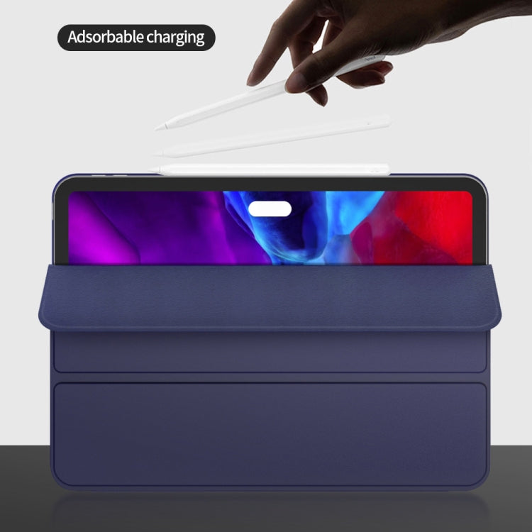 Custodia in pelle PU magnetica ultrasottile con clip bifacciale a ribaltamento orizzontale per iPad Pro 12,9 pollici (2018), con supporto triplo pieghevole e funzione di sospensione/sveglia, For iPad Pro 12.9 2022 / 2021 / 2020 / 2018