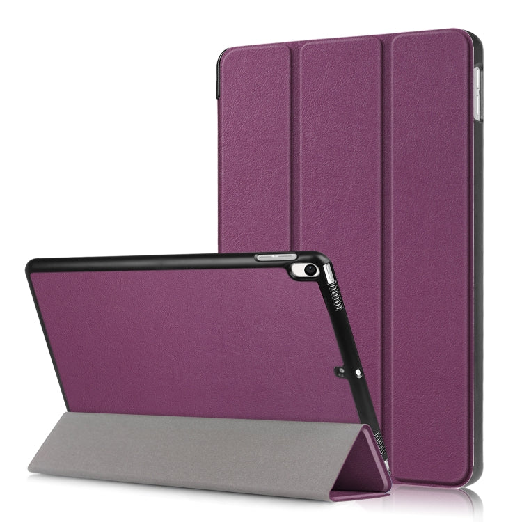 Custodia in pelle con chiusura orizzontale Custer Texture per iPad Air 2019 da 10,5 pollici, con supporto triplo pieghevole e funzione di sospensione/sveglia, For iPad Air 2019 10.5 inch