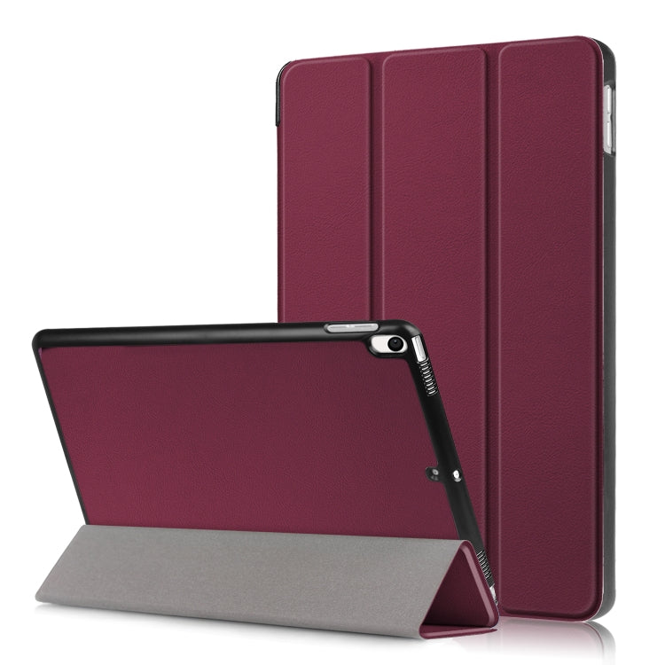 Custodia in pelle con chiusura orizzontale Custer Texture per iPad Air 2019 da 10,5 pollici, con supporto triplo pieghevole e funzione di sospensione/sveglia, For iPad Air 2019 10.5 inch