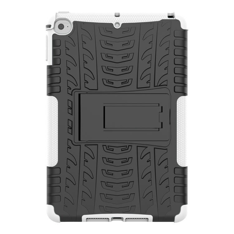 Custodia antiurto in TPU+PC con texture pneumatici per iPad Mini 2019, con supporto, For iPad Mini 2019