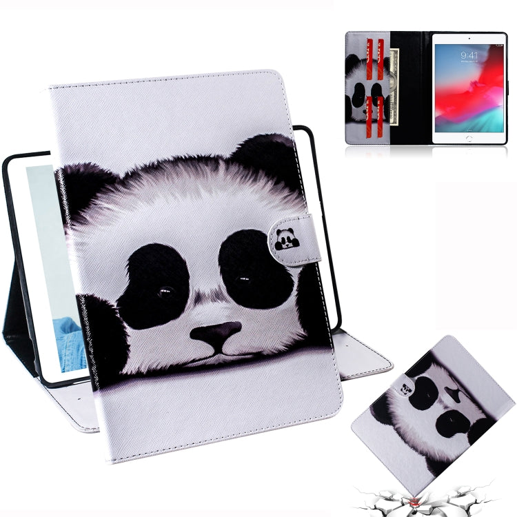 Custodia in pelle con chiusura orizzontale modello Panda per iPad Mini (2019) / 4/3/2/1, con supporto, slot per carte e portafoglio, For iPad Mini (2019) / 4 / 3 / 2 / 1