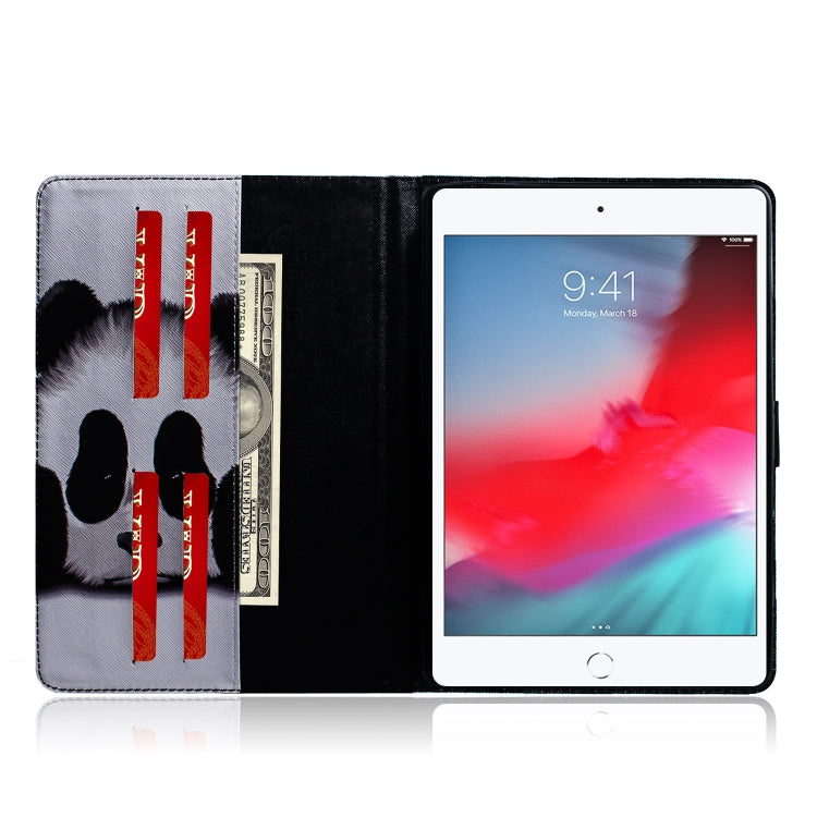 Custodia in pelle con chiusura orizzontale modello Panda per iPad Mini (2019) / 4/3/2/1, con supporto, slot per carte e portafoglio, For iPad Mini (2019) / 4 / 3 / 2 / 1