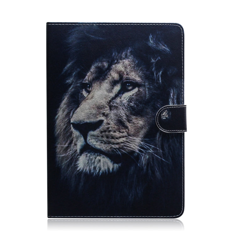 Custodia in pelle con chiusura orizzontale con motivo leone per iPad Mini (2019) / 4/3/2/1, con supporto, slot per carte e portafoglio, For iPad Mini (2019) / 4 / 3 / 2 / 1