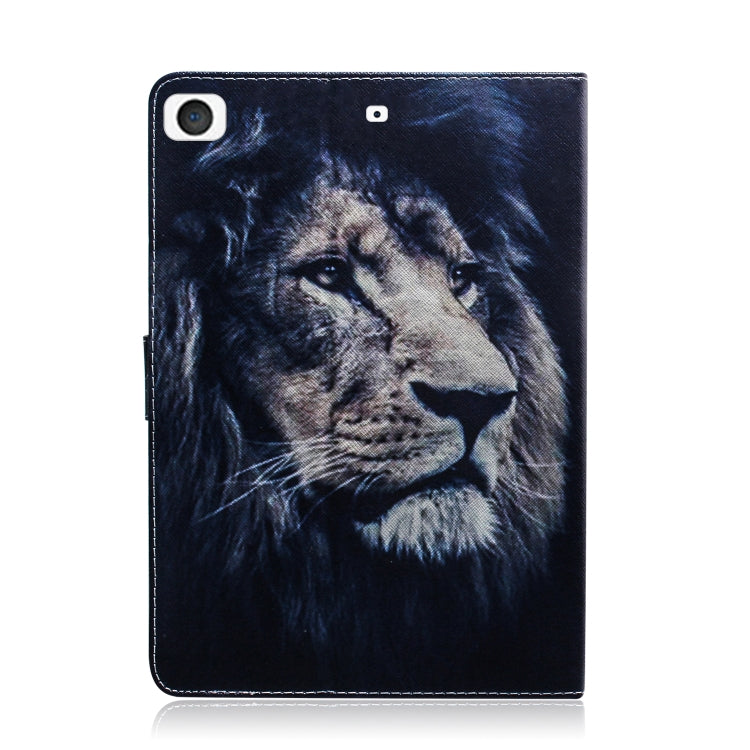 Custodia in pelle con chiusura orizzontale con motivo leone per iPad Mini (2019) / 4/3/2/1, con supporto, slot per carte e portafoglio, For iPad Mini (2019) / 4 / 3 / 2 / 1