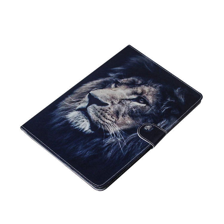 Custodia in pelle con chiusura orizzontale con motivo leone per iPad Mini (2019) / 4/3/2/1, con supporto, slot per carte e portafoglio, For iPad Mini (2019) / 4 / 3 / 2 / 1