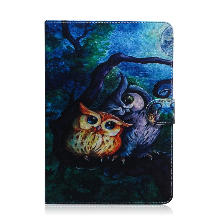 Custodia in pelle con chiusura orizzontale con motivo gufo petrolifero per iPad Mini (2019) / 4/3/2/1, con supporto, slot per carte e portafoglio, For iPad Mini (2019) / 4 / 3 / 2 / 1
