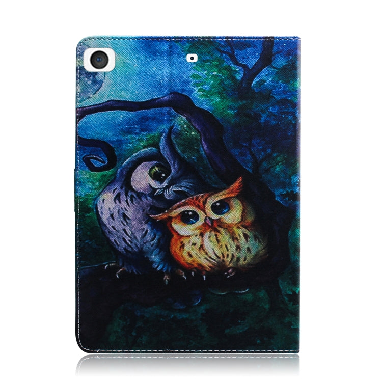 Custodia in pelle con chiusura orizzontale con motivo gufo petrolifero per iPad Mini (2019) / 4/3/2/1, con supporto, slot per carte e portafoglio, For iPad Mini (2019) / 4 / 3 / 2 / 1