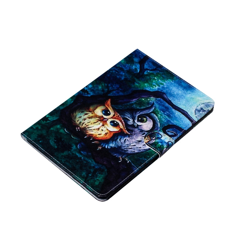Custodia in pelle con chiusura orizzontale con motivo gufo petrolifero per iPad Mini (2019) / 4/3/2/1, con supporto, slot per carte e portafoglio, For iPad Mini (2019) / 4 / 3 / 2 / 1