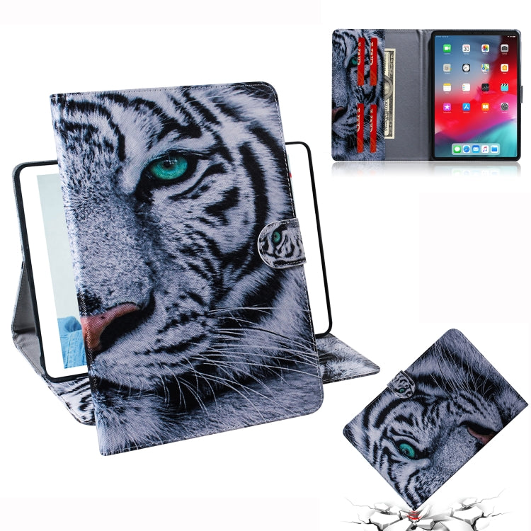 Custodia in pelle con chiusura orizzontale modello tigre per iPad Pro 11 pollici (2018), con supporto, slot per carte e portafoglio, For iPad Pro 11 inch (2018)