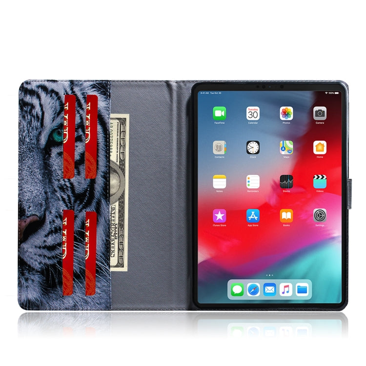 Custodia in pelle con chiusura orizzontale modello tigre per iPad Pro 11 pollici (2018), con supporto, slot per carte e portafoglio, For iPad Pro 11 inch (2018)