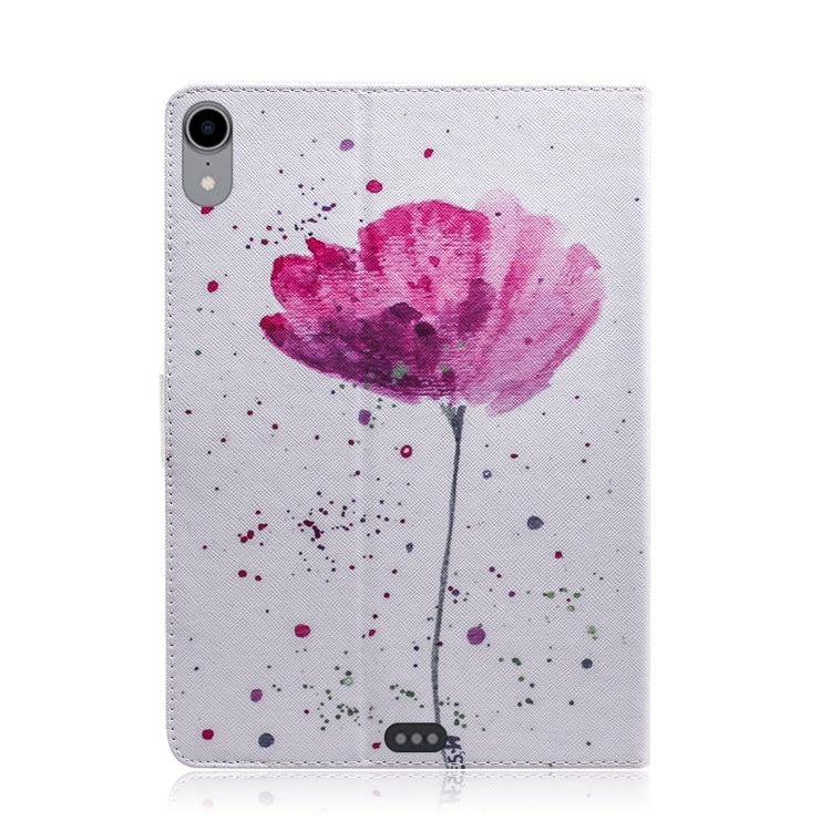 Custodia in pelle con chiusura orizzontale con motivo orchidee viola per iPad Pro 11 pollici (2018), con supporto, slot per carte e portafoglio, For iPad Pro 11 inch (2018)