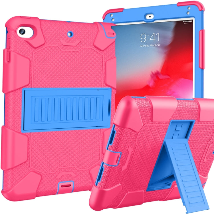 Guscio protettivo in silicone bicolore antiurto per iPad Mini 2019 e 4, con supporto (rosa rosso+blu), IPRO0183A, IPRO0183B, IPRO0183C, IPRO0183D, IPRO0183E, IPRO0183F, IPRO0183G, IPRO0183H, IPRO0183I, IPRO0183J, IPRO0183K