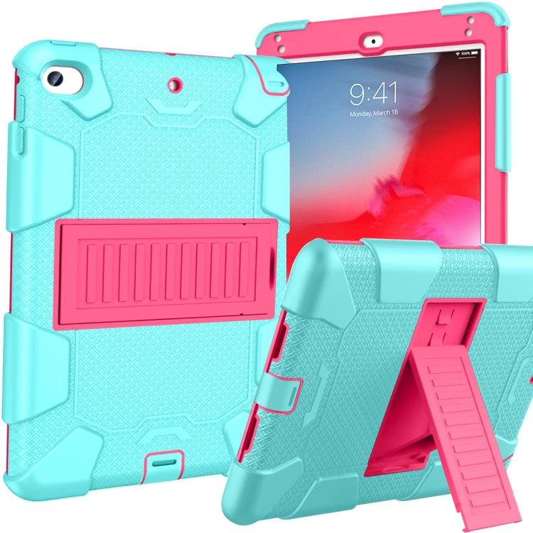 Guscio protettivo in silicone bicolore antiurto per iPad Mini 2019 e 4, con supporto (rosa rosso+blu), IPRO0183A, IPRO0183B, IPRO0183C, IPRO0183D, IPRO0183E, IPRO0183F, IPRO0183G, IPRO0183H, IPRO0183I, IPRO0183J, IPRO0183K