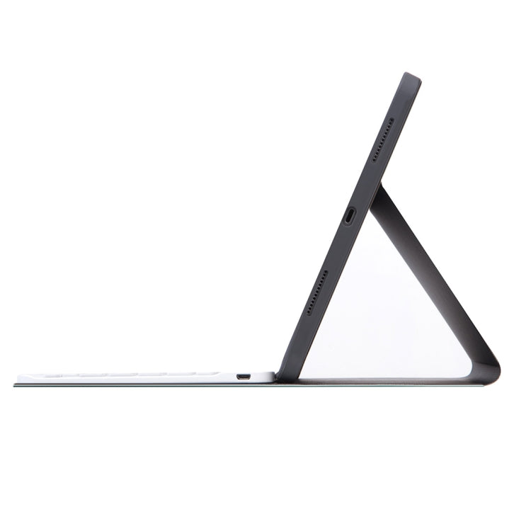 X-11BS Custodia tablet staccabile con tastiera Bluetooth in pelle tinta unita per iPad Pro 11 pollici 2020/2018, con slot per penna e retroilluminazione, White Keyboard