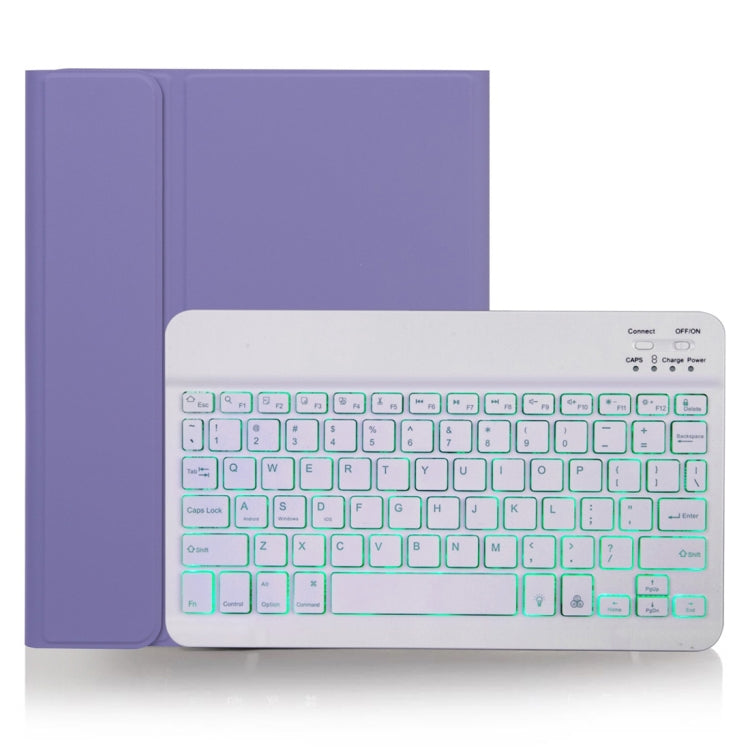 X-11BS Custodia tablet staccabile con tastiera Bluetooth in pelle tinta unita per iPad Pro 11 pollici 2020/2018, con slot per penna e retroilluminazione, White Keyboard