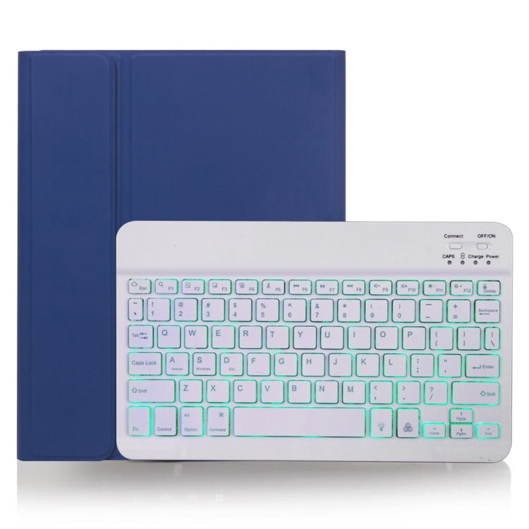 X-11BS Custodia tablet staccabile con tastiera Bluetooth in pelle tinta unita per iPad Pro 11 pollici 2020/2018, con slot per penna e retroilluminazione, White Keyboard