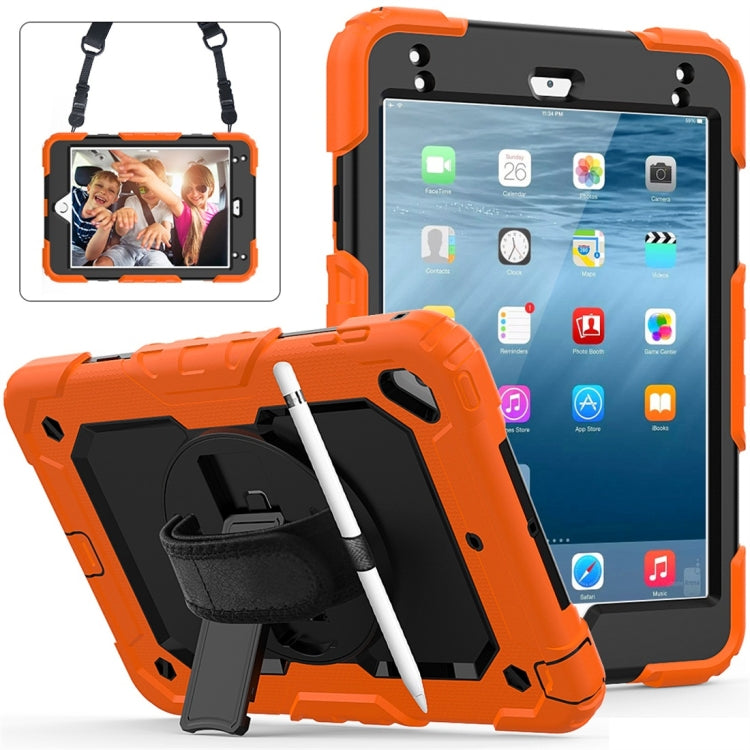 Gel di silice colorato antiurto + custodia protettiva per PC per iPad Mini 2019 / Mini 4, con supporto, tracolla, cinturino da polso e slot per penna, For iPad Mini 2019 / Mini 4