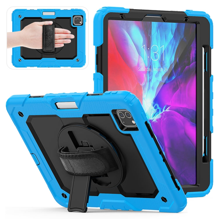 Per iPad Pro 11 pollici (2018) / Pro 11 pollici (2020) Gel di silice colorato antiurto + custodia protettiva per tablet PC con supporto, tracolla, cinghia da polso e slot per penna, For iPad Pro 11 inch (2018)