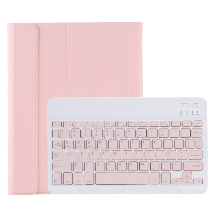C-11B Custodia tablet in pelle staccabile con tastiera Bluetooth color caramello con slot per penna e supporto per iPad Pro 11 pollici 2021, For iPad Pro 11 2022 / 2021 / Air 5 / Air 4