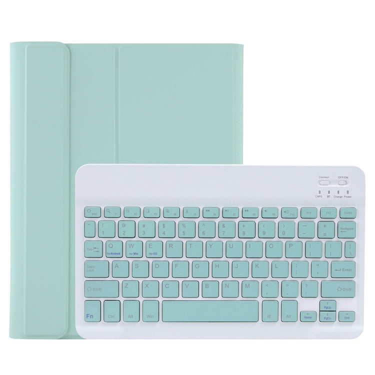 C-11B Custodia tablet in pelle staccabile con tastiera Bluetooth color caramello con slot per penna e supporto per iPad Pro 11 pollici 2021, For iPad Pro 11 2022 / 2021 / Air 5 / Air 4