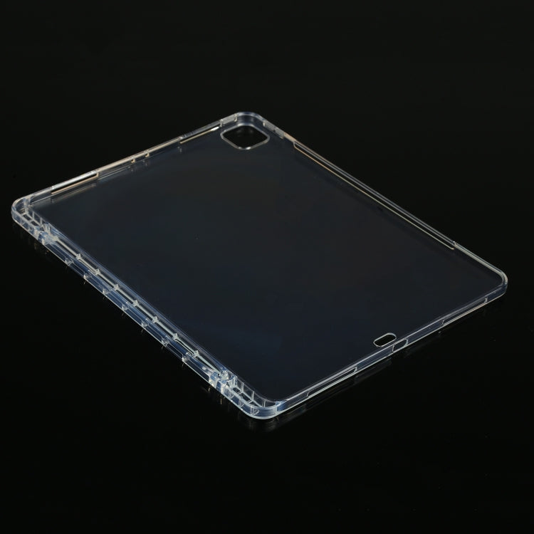 Per iPad Pro 12.9 2022/2021 Custodia protettiva antigoccia in silicone TPU trasparente all-inclusive con slot per penna, For iPad Pro 12.9 2022 / 2021