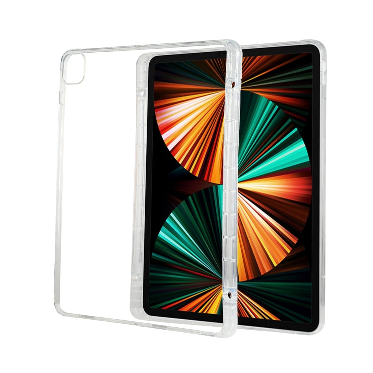 Per iPad Pro 12.9 2022/2021 Custodia protettiva antigoccia in silicone TPU trasparente all-inclusive con slot per penna, For iPad Pro 12.9 2022 / 2021