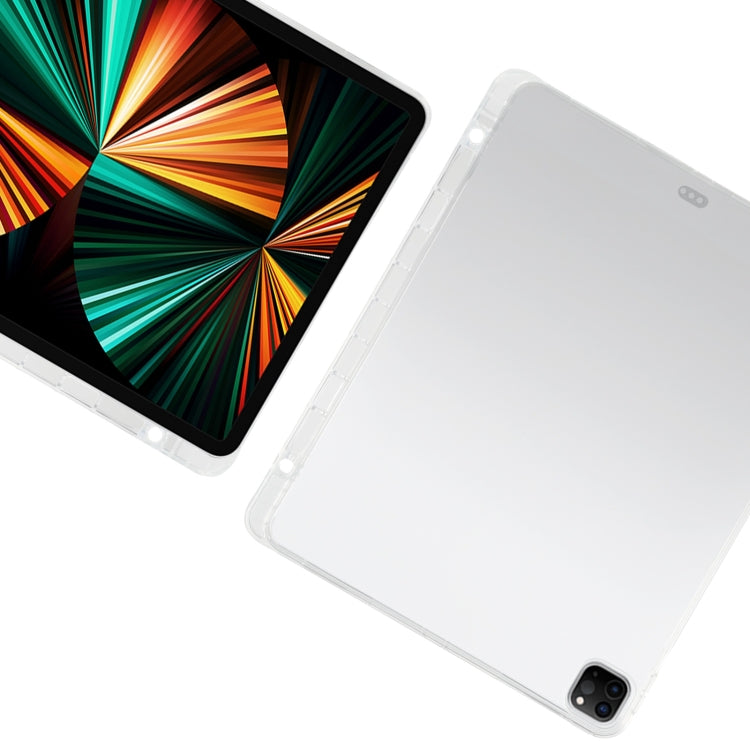 Per iPad Pro 12.9 2022/2021 Custodia protettiva antigoccia in silicone TPU trasparente all-inclusive con slot per penna, For iPad Pro 12.9 2022 / 2021